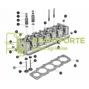 AJ61077 - CONJUNTO DO CABEÇOTE, 6 CILINDROS, 8,1 LITROS - JOHN DEERE