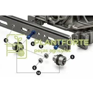 AL210712 - SUPORTE DO EIXO DIANTEIRO - JOHN DEERE