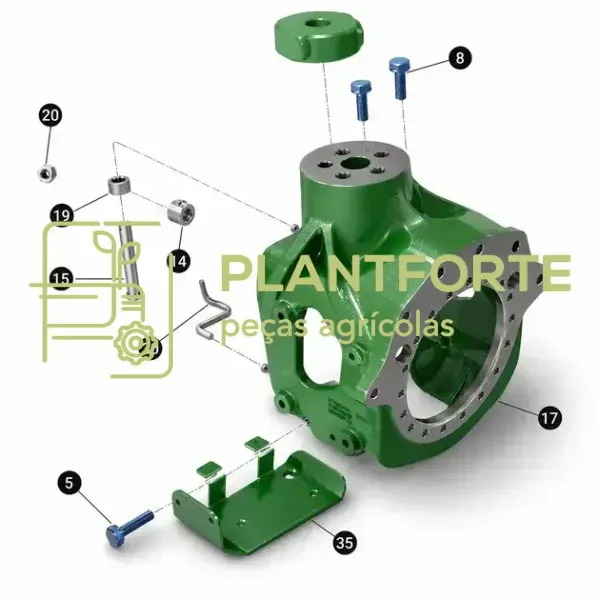 KK36073 - SUPORTE DA SUSPENSÃO TRASEIRA - JOHN DEERE